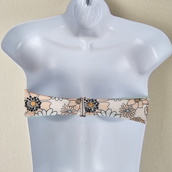 NWT Mahina Swim Floral Bandeau Bikini Top XS Handmade in Bali - Picture 4 of 9